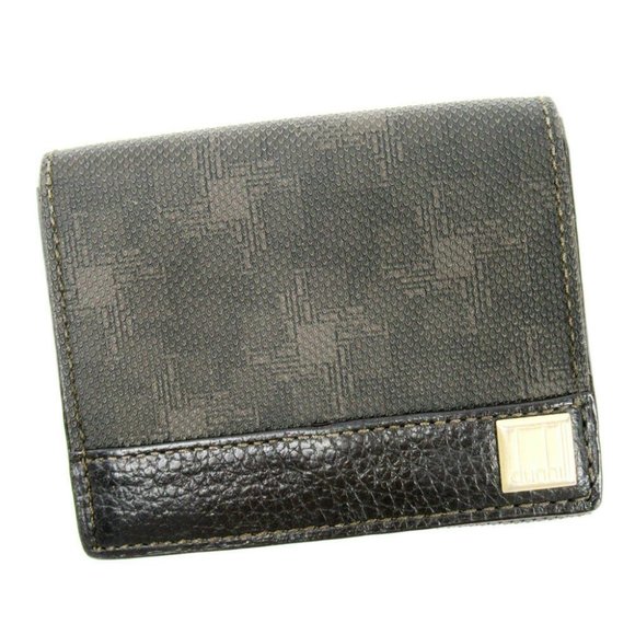 dunhill coin purse PVC Leather Used Authentic